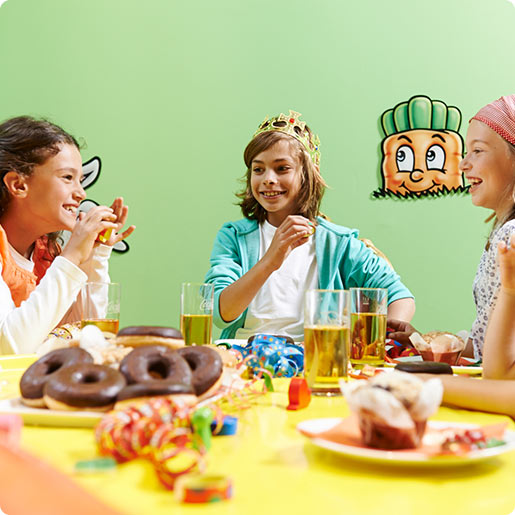 Ravensburger Kinderwelt Kornwestheim_Pressemappe_Kinder feiern einen Kindergeburtstag in der Ravensburger Kinderwelt